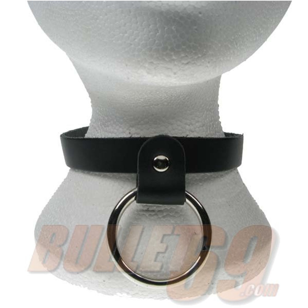 Bullet 69 Funky Punk - 1 row large ring Choker - Zwart